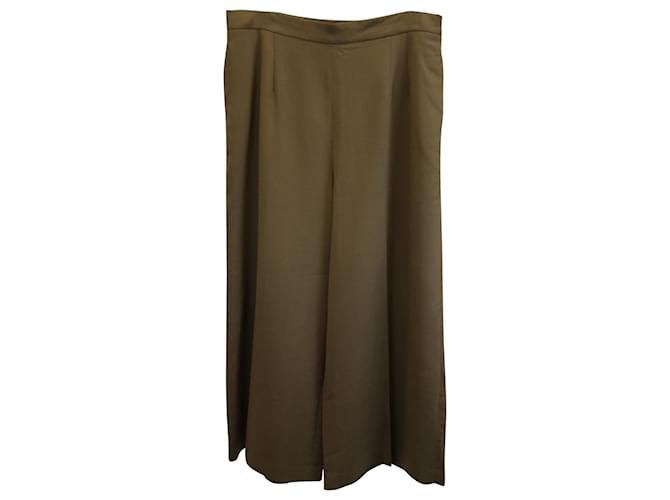 Etro Straight Cut Trousers in Olive Wool Green Olive green  ref.979189