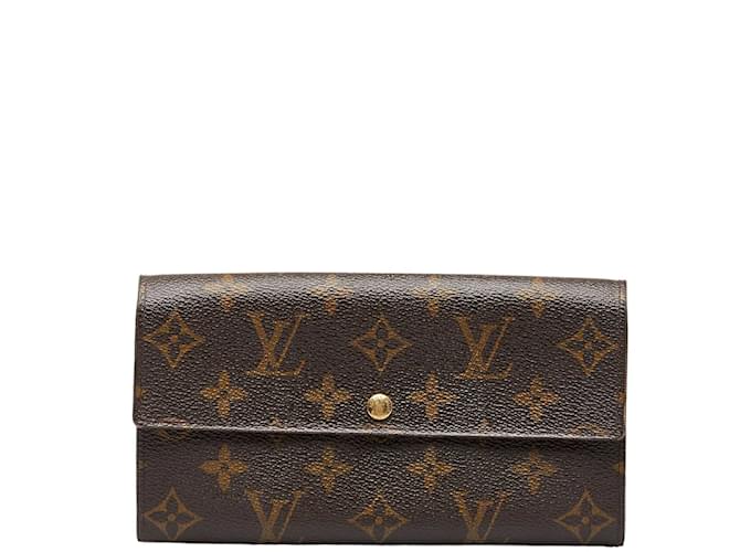 Louis Vuitton Monogram Portofeuille Sarah Long Wallet M61726 Brown Cloth  ref.979220