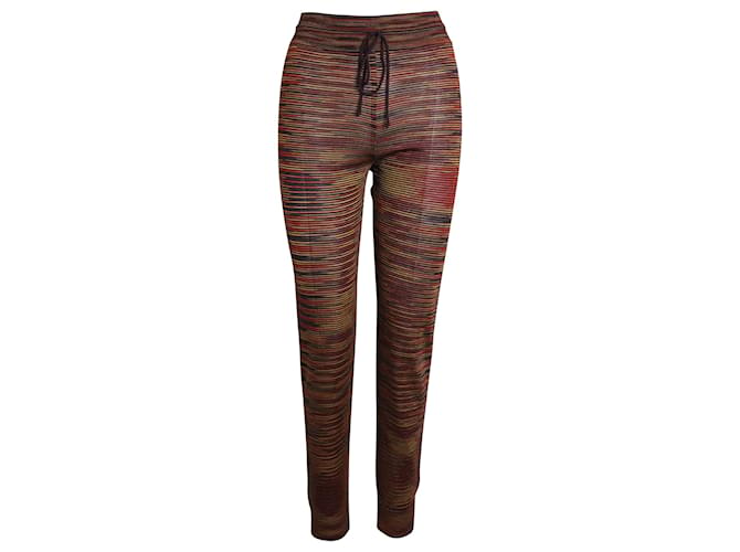 Pantalon de survêtement rayé Missoni en viscose multicolore Fibre de cellulose  ref.979265