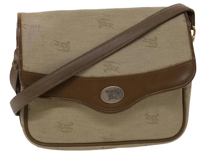 Autre Marque Burberrys Shoulder Bag Nylon Leather Beige Auth bs6450  ref.979404