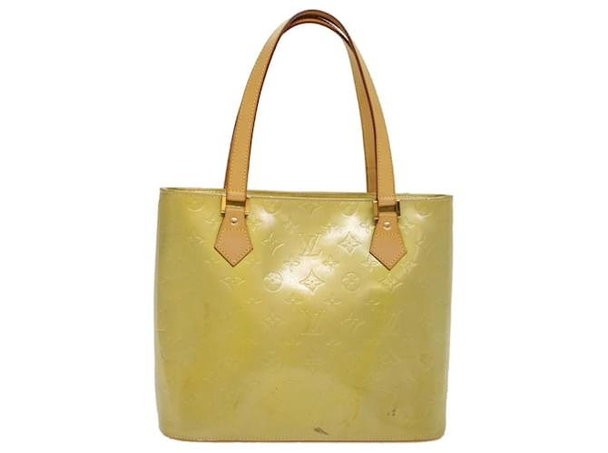 Louis Vuitton Houston Monogram Yellow/Gold Patent Leather Tote Shoulder Bag