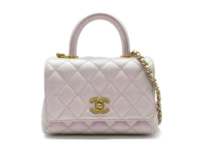 Chanel 2022 Extra Mini Coco Handle Bag AS2215 Pink Leather ref.979605 -  Joli Closet