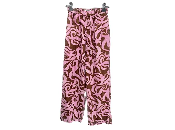 Autre Marque VENROY  Trousers T.International S Linen Pink  ref.979638