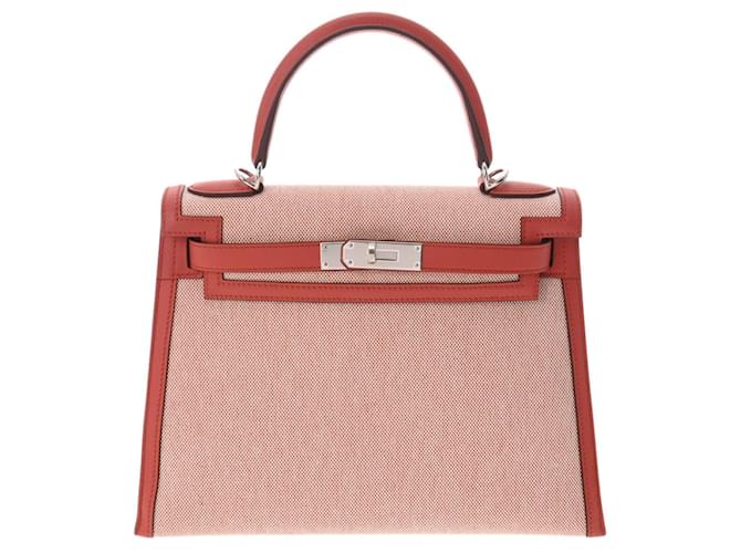 Hermès Hermes Kelly Pink Leinwand  ref.979748
