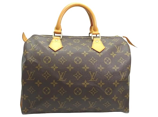 Louis Vuitton Speedy 30 Brown Cloth  ref.979956
