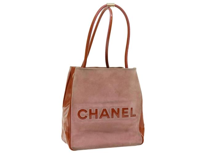 CHANEL Shoulder Bag Suede Pink CC Auth bs6446  ref.980156