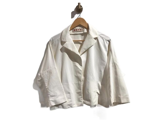 MARNI Chaquetas T.International L Algodón Blanco