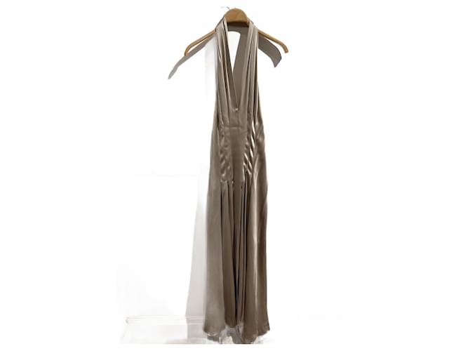 GUY LAROCHE  Dresses T.International M Silk Beige  ref.980281