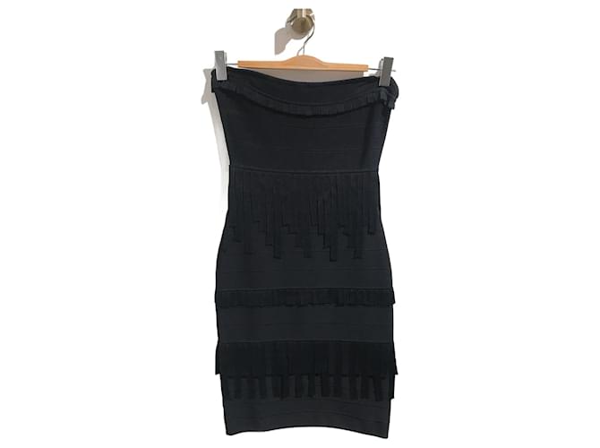 HERVE LEGER  Dresses T.International S Viscose Black  ref.980284