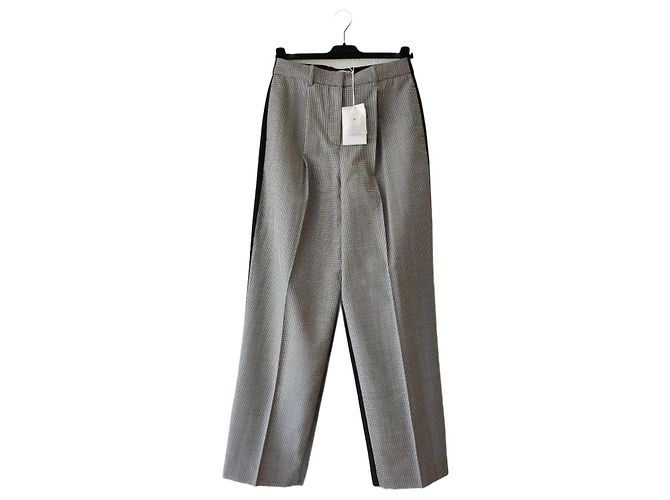 Givenchy Wool Trousers Black White Multiple colors