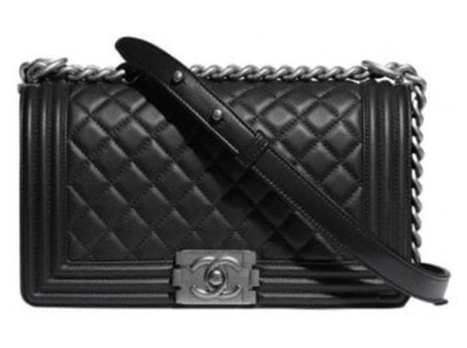 Chanel black medium boy bag