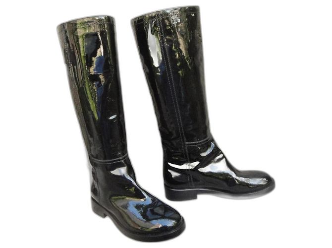Botas Pollini p charol 37 Nueva condición Negro