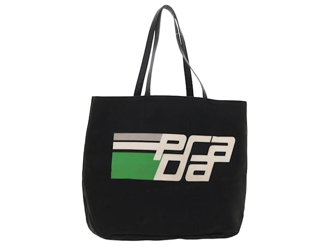 PRADA Tote Bag Canvas Black Blue Green Auth bs6645 Cloth  ref.980960