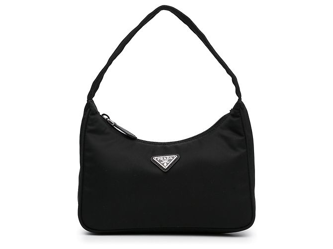 Prada Black Tessuto Réédition 2000 Baguette Noir
