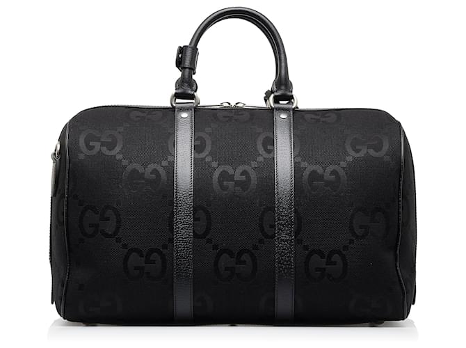 Jumbo GG mini duffle bag in black leather