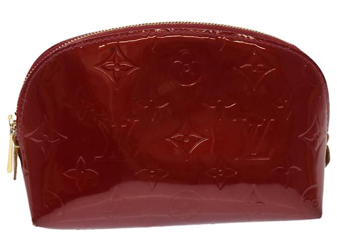 Louis Vuitton Red Vernis Trousse Cosmetic Pouch Leather Patent