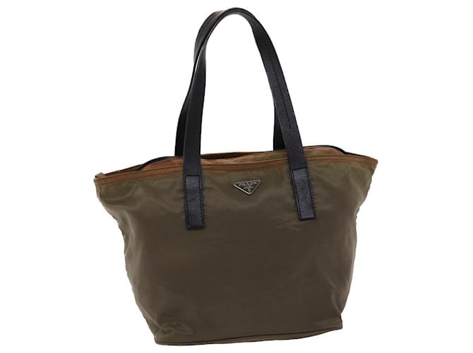 PRADA Hand Bag Nylon Brown Auth bs6562  ref.981160