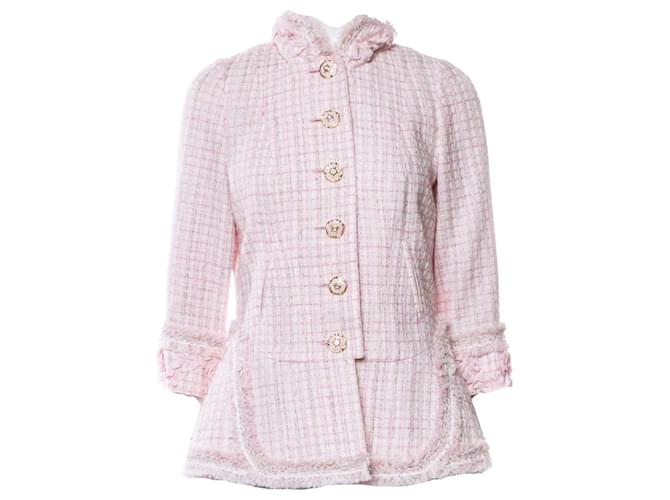 Chanel 9K$ Paris/Versailles Tweed Jacket Pink  ref.981241