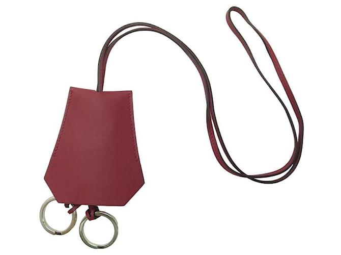 Hermès NOVO CHAVEIRO HERMES GRANDE CLOCHETTE EM COURO CHARM BAG BAG JÓIAS Bordeaux  ref.981416