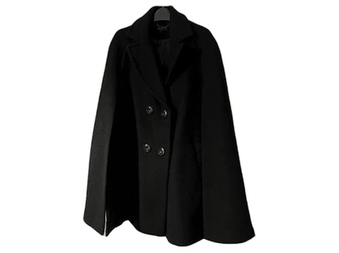 Topshop Coats, Outerwear Black Wool  ref.981576