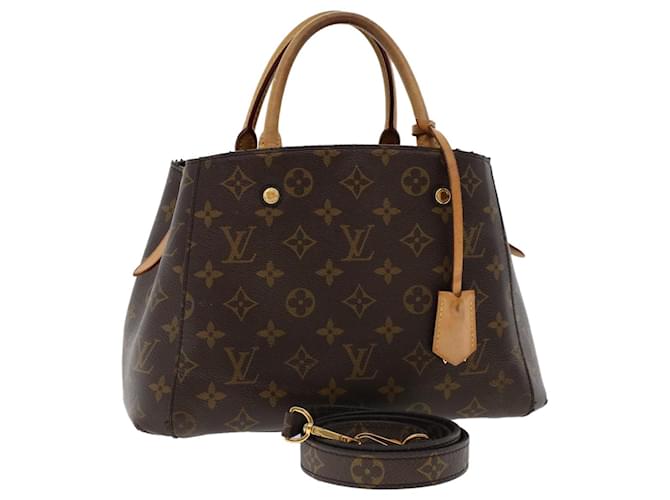 LOUIS VUITTON Monogram Montaigne BB Hand Bag 2way M41055 LV Auth