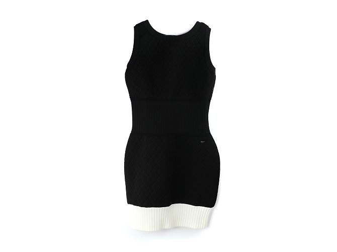 CHANEL - Vestido preto e branco (T44)