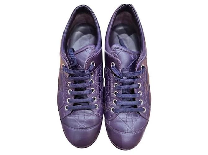 Christian Dior Sneakers Purple Leather  ref.981728