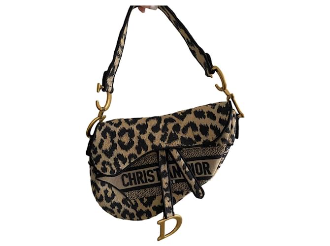 Christian Dior Bolsos de mano Estampado de leopardo  ref.981798