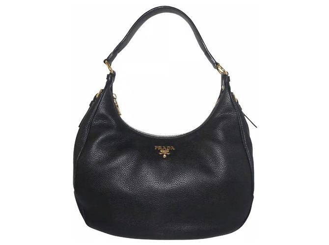 Bolsa tote Prada em couro Saffiano preto