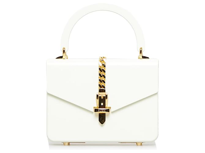 Gucci White Mini Plexiglass Sylvie 1969 Plastic ref.982376 Joli