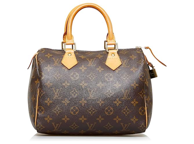 Louis Vuitton Brown Monogram Canvas Speedy 25 Top Handle Bag