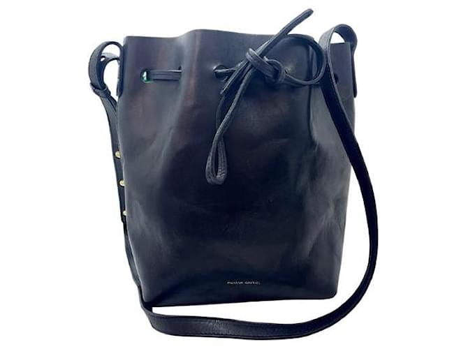 Mansur Gavriel Genuine Leather Bucket Bag Black  ref.982384
