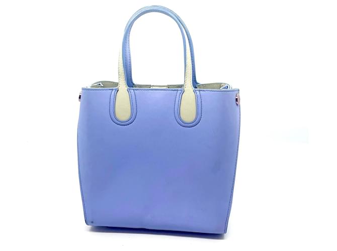 Christian Dior Dior Mini Addict Shopping Tote Bag Blue Leather  ref.982391
