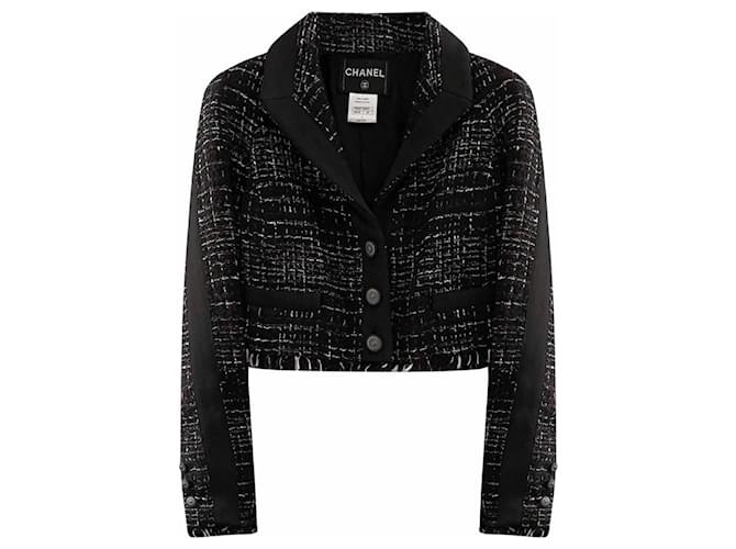 Chanel New Little Black Tweed Jacket  ref.982394