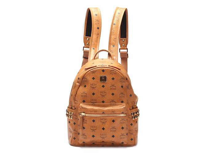 Mcm Small Stark Backpack Cognac