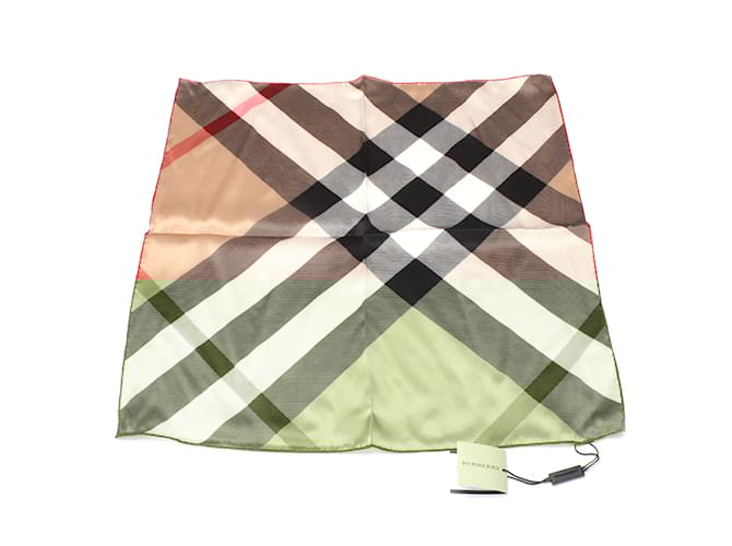 Burberry Nova Check Silk Scarf Beige Cotton Joli Closet