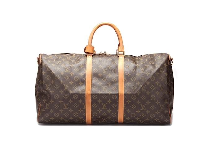 Louis Vuitton Monogram Keepall 55 Brown Cloth  ref.982436