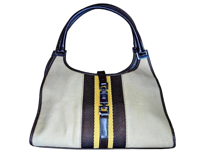 Gucci Jackie Vintage bag Beige Cloth  ref.982441