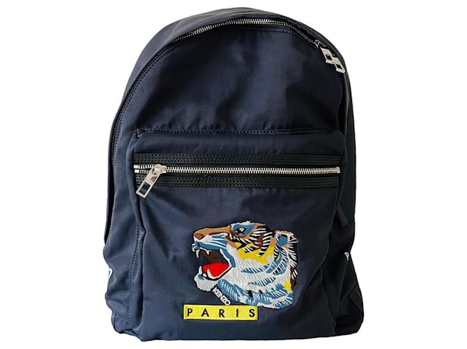 Kenzo mochila superior Azul marinho Poliéster  ref.982450