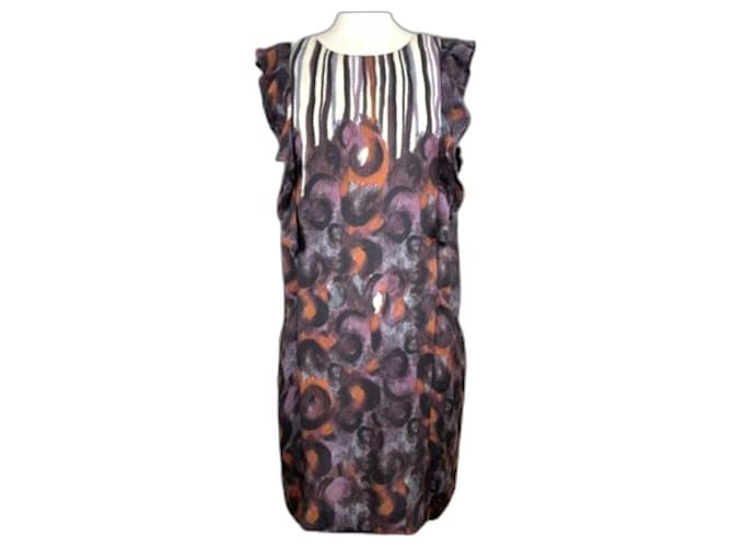 Whistles Silk Tunic Frill Front Sleeveless Shift Dress w Pockets UK 8 US 4 EU 36 Multiple colors  ref.982473