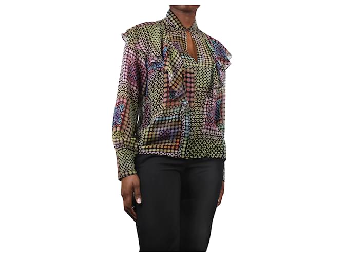 Autre Marque Multicolored printed blouse - size UK 10 Multiple colors  ref.983089