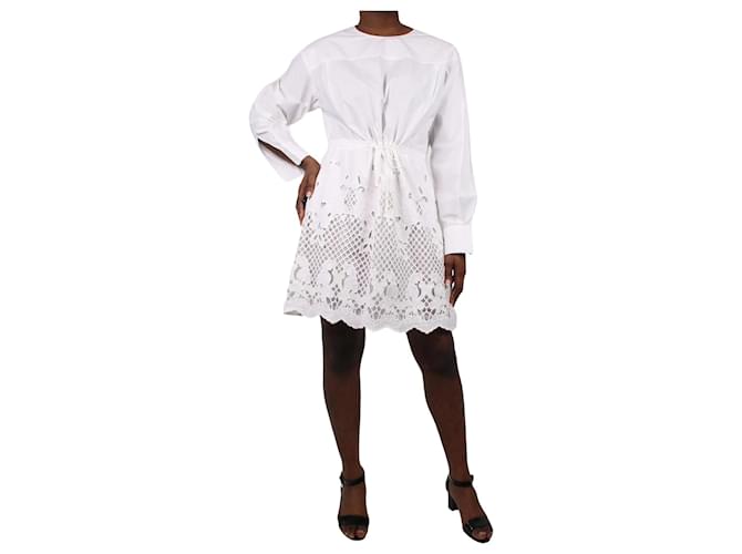 See by Chloé White embroidered dress - size FR 40 Cotton  ref.983093
