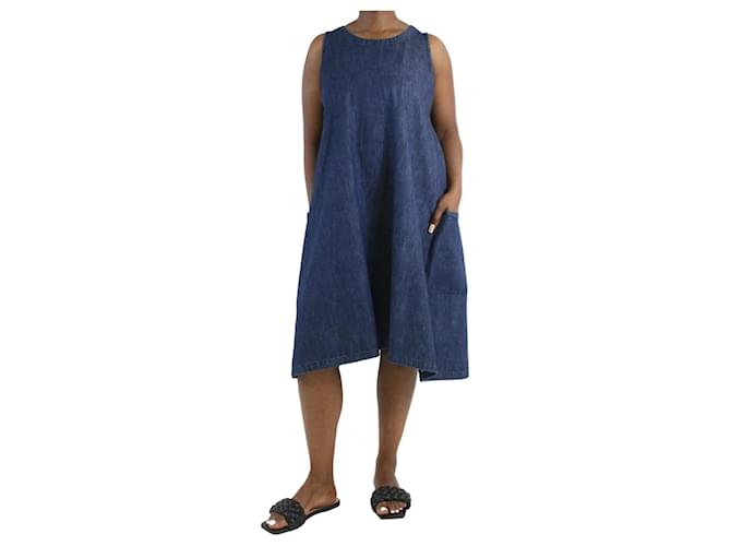 Autre Marque Blaues ärmelloses Jeanskleid – Größe UK 12 Baumwolle  ref.983273