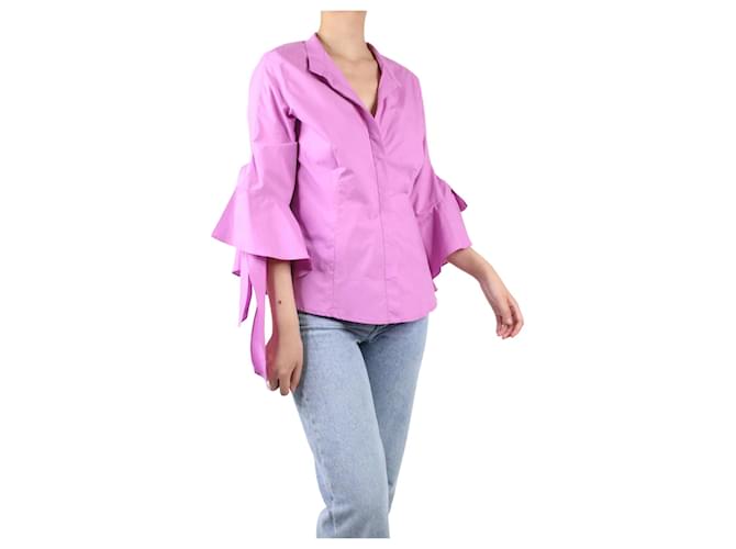Autre Marque pink/lilac long-sleeved shirt  - size UK 12 Cotton  ref.983305