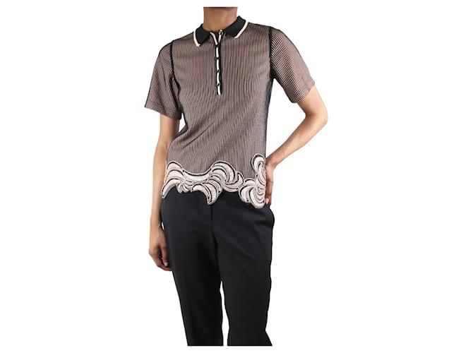 3.1 Phillip Lim Rosa gestreiftes Poloshirt – Größe XS Pink Polyester  ref.983326
