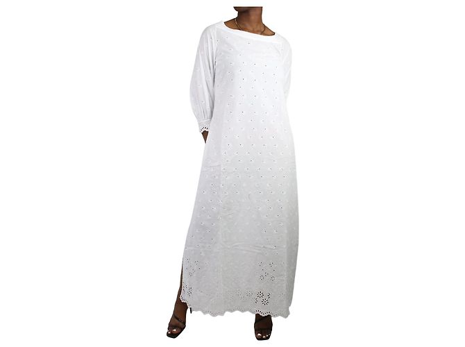 I.D. Sarrieri Robe blanche brodée - taille L
