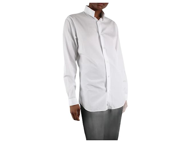 Christian Dior Weißes Baumwollhemd mit Knöpfen – Größe IT 38 Baumwolle  ref.983487