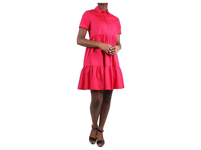 Claudie Pierlot Pink short sleeved dress - size UK 10 Cotton  ref.983535