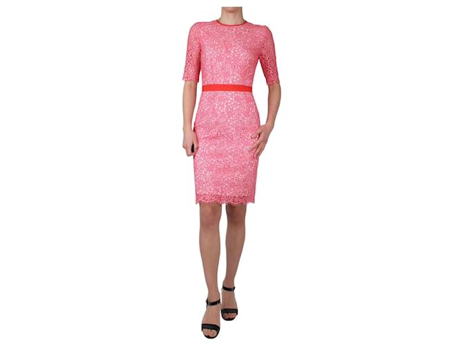 Msgm Rosa besticktes Kleid – Größe IT 40 Pink Baumwolle  ref.983552