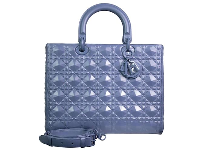 Christian Dior Blu 2022 Borsa Lady Dior Pelle  ref.983633